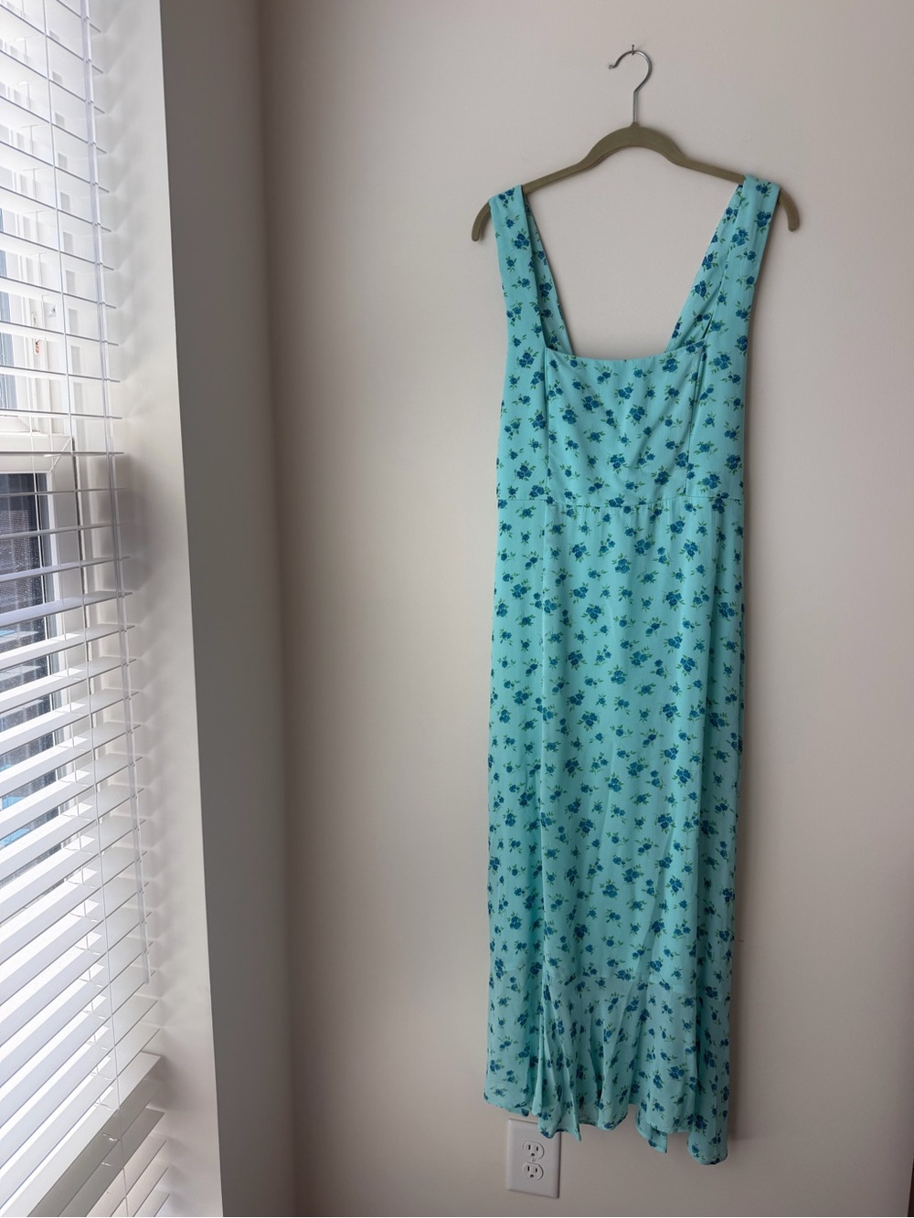 Show Me Your MuMu Aqua Blue Floral Maxi Dress